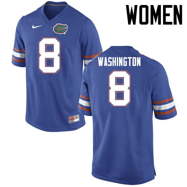 Florida Gators Women #8 Nick Washington College Football Jerseys Blue